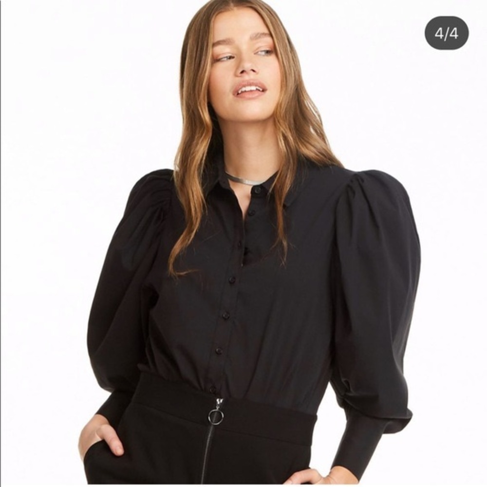 Danielle Bernstein Puff Sleeve Bodysuit